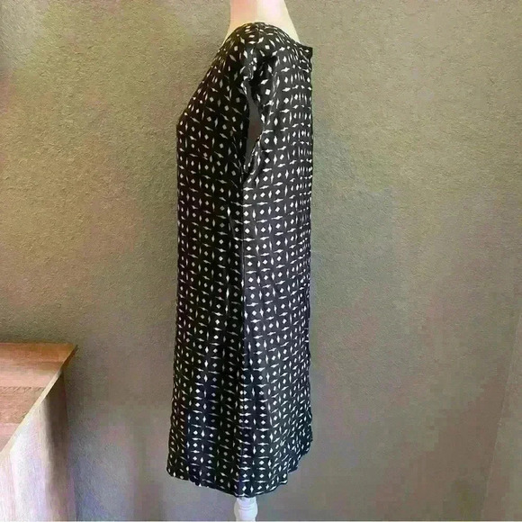 J. Jill Linen Geometric Print Shift Dress Capsleeve XS - Picture 8 of 10